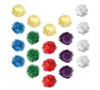 UTHCLO 20 Pcs Interactive Cat Sparkle Ball Cat Cashmere Material Random Color 5cm Diameter Designed to Avoid Scratching Furniture and Floors Playthings