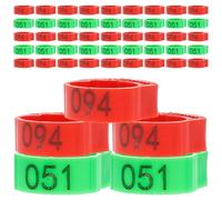 UTHCLO 200pcs Chicken Leg Bands with Engraved Numbers Poultry Identification Rings for Chickens Ducks and Birds Easy to Install Bright Green and Red Marking Tags