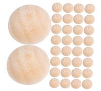 UTHCLO 200Pcs Natural Half Wooden Balls for DIY Crafts Smooth Surface Hemispherical Wood Beads Unfinished Half Beads for Painting Decoration Handmade Jewelry and Art Projects