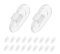 UTHCLO 200pcs Push-in Silicone Eyeglass Nose Pads Non-Slip Breathable Eyewear Bridge Cushions Comfortable Clear Replacement for Glasses and Sunglasses
