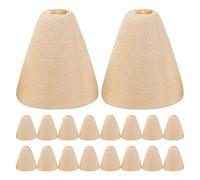 UTHCLO 200pcs Unfinished Cone Shaped Wooden Beads 16x14mm Rustic Farmhouse Large Hole Spacer Beads for DIY Jewelry Making Macrame and Handmade Crafts