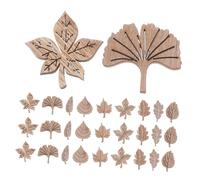 UTHCLO 200pcs Unfinished Wooden Leaf Cutouts Rustic Maple Slices for DIY Crafting Painting Autumn Party Decorations and Christmas Ornaments