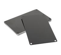 UTHCLO 20pcs Black Aluminium Blank Metal Tags Rectangle Engravable Name Plates with Rounded Corners for Office Organization and Asset Tracking on Staff Uniforms and Office Desks