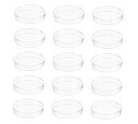 UTHCLO 20pcs Clear Plastic Petri Plates with Secure Lids for Laboratory Cell Culture Microbiology Tissue Engineering Transparent Science Lab Equipment for Accurate Sample Observation