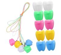UTHCLO 20Pcs Colorful Tooth Holder Keepsake Box for Teeth Storage Souvenir Organizer with Design for Boys and Childhood Memory Preservation