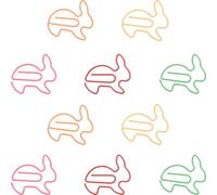 UTHCLO 20pcs Creative Metal Paper Clips Rabbit Paper Clips 0.98x0.98x0.04inch Organize Documents Bookmark Funny Style Office for Notes and Photos Random Color