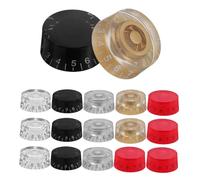 UTHCLO 20pcs Electric Guitar Rotary Knobs Durable Plastic Dome Volume Tone Control Knobs for Precise Sound Replacement for Various Electric Guitar Models