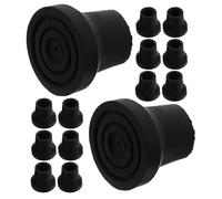 UTHCLO 20pcs Heavy Duty Rubber Cane Tips for Walker Tubing Non-Slip Walking Pole Replacement Feet with Wear-Resistant Grip Crutch and Walking Stick Ends for Indoor and Outdoor Use