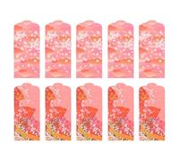 UTHCLO 20Pcs Japanese Style Festive Wedding Red Packets Set with Gold Fan White Flower Designs, Large Flat New Year Cash Envelopes for Spring Festival and Lunar Year Celebrations