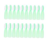 UTHCLO 20pcs Mini Portable Short Handle Toothbrushes for Prison Use Soft Bristles Care Essentials Light Green Compact Design for Detention and Psychiatric Facilities