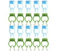 UTHCLO 20Pcs Nose Clips for Breathing Training Durable Nose Stop Clips for Easy Use Portable and Compact Blue Green for Travel and Outdoor Activities