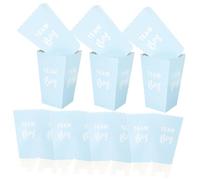 UTHCLO 20pcs Paper Popcorn Boxes for Gender Reveal Party Small Candy Snack Containers with Lovely Word Design Safe Food-grade Paper for Boy Girl Shower Decorations and Party Favors