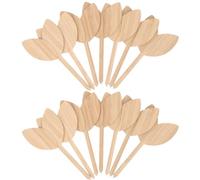 UTHCLO 20pcs Plant Classification Signs Wooden Leaf Shape Plant Labels for Garden and Nursery Pots, Khaki Color, Sturdy Wood Material, Not Easy to Deform, for Gardeners