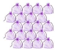 UTHCLO 20pcs Reusable Lavender Sachet Bags with Drawstring Closure, Purple Organza Mesh Pouches 7x9cm for Luggage and Closet Fragrance, Elegant Visual Appeal and Charming Decorative