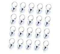 UTHCLO 20pcs Silver Copper Pet Collar Bells Decorative Pendant for Dogs and Cats Durable Christmas Tree Ornaments with Jingle Sound Easy to Wear and Remove for Holiday Decor and Parties
