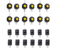 UTHCLO 24 Pcs Mini Self-locking Flashlight Push Button Switch Compact Brass Plastic Electric Torch Off Button for DIY Electronic Devices and Home Appliances