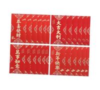 UTHCLO 24pcs Chinese Red Envelopes Thick Paper Lucky Money Pockets with Traditional Festive Designs for Year Celebration and Cash
