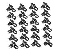 UTHCLO 24pcs Dc Power Adapter Panel Mount with Caps Threaded Female Connectors for Electronic Devices Insulated Plastic and Copper Safe and Stable Performance