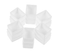 UTHCLO 24Pcs Empty Watercolor Paint Half Pans Plastic Palette DIY Painting Pans for Artists Students Travel Reusable Painting Tray