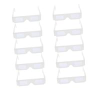 UTHCLO 25pcs White Diffraction Paper Eyewear for Festivals Lightweight Portable Party Glasses with Vibrant Rainbow Effects and Multidimensional Spectacle for Birthday Carnivals Year