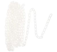 UTHCLO 26ft White Plastic Safety Barrier Chain for Vehicles and Equipment, 6mm Sturdy Chain Barricade Upgrade Visibility and Easy Storage, for Construction Sites and Outdoor Parking Lots