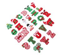 UTHCLO 26pcs Embroidered Cloth Patch English Alphabet Patch A-z Letter Christmas English Letters Sew-on Applique Sew on Cursive Polyester
