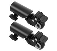 UTHCLO 2pcs 35mm Metal Swivel Caster Wheels for Speaker Tripod Stand, Silent Rolling Stem Casters, Audio Equipment Accessories for Easy Movement