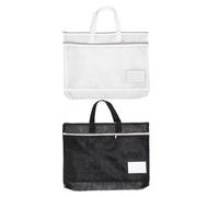 UTHCLO 2pcs A3 Nylon Zipper Portfolio Bag with Handle, Large Capacity Painting Poster Storage Pouch for Artists and School Document Holder, Portable Art File Folder