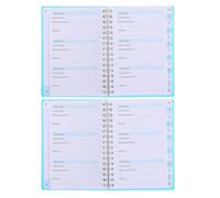 UTHCLO 2pcs A6 Password Log Book Spiral Notebook with Alphabetical Tabs, Password Tracker and Organizer for Seniors, Small Blue Notebook for Internet Accounts and Username Storage, Home