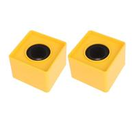UTHCLO 2pcs Abs Microphone Logo Flag Station, Square Yellow Mic Logo for Interview and Broadcast, Portable Microphone Flag for Conference and Media Use