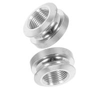 UTHCLO 2pcs Acoustic Guitar Endpin Caps Thread Strap Button Replacement Silver Pickup Tail Pin Covers Easy Install for Electric and Acoustic Guitars