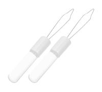 UTHCLO 2pcs Acrylic Button Hook Dressing Aid for Seniors and Disabled, Quick Button Attachment Tool with Versatile Design, for Coats and Sweaters, Easy Self-Dressing Assistance