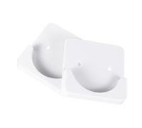 UTHCLO 2pcs Adhesive Shower Rod Mount Holders Non-Scratch Tension Retainers with Strong Paste for Bathroom Safety Round Socket Fit Curtain Rod Ends No Drilling Damage Easy Peel and Stick