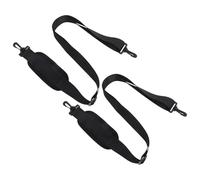UTHCLO 2pcs Adjustable Black Shoulder Strap with Hooks Nylon Replacement Belt for Laptop Briefcase Messenger and Travel Bags Comfortable Crossbody and Padded Carrying Accessory