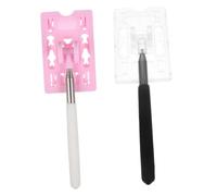 UTHCLO 2pcs Adjustable Parking Card Holder Sticks for Car Toll Access Transparent and Pink Parking Garage Card Holders