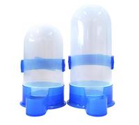 UTHCLO 2pcs Automatic Budgie Seed Feeder and Water Fountain for Bird Cage Plastic Pet Food Feeding Bowl for Small Birds Safe Design That Will Not Hurt Pet's Mouth Save Water Random Color