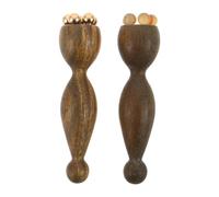 UTHCLO 2pcs Beauty Massage Tool Eye Massager Stick Wooden Ram Horn Lotus Horn Shape Compact Portable Eye Care Facial Device for Office Travel Family Friends