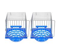 UTHCLO 2pcs Bird Nest Bird Cage Nest Well Ventilated Portable Iron Wire Plastic Breeding Birdcage Nesting Box for Finch Parakeet