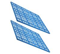 UTHCLO 2pcs Blue Plastic Bunny Cage Mat with Holes Small Animal Foot Resting Pads for Rabbit and Chinchilla Cages Sturdy Plastic Rabbit Floor Mat