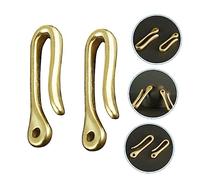 UTHCLO 2pcs Brass U-shape Belt Hook Keychain Delicate Keychain Hanging Pendants for Key Rings Cute Keyring Decor