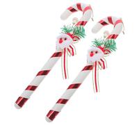 UTHCLO 2pcs Candy Cane Christmas Decorations for Tree Hanging Ornaments Red White Candy Cane Prop Xmas Holiday Party Supplies DIY Craft Window Door Frame Decor