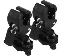 UTHCLO 2pcs Cane Holder Crutch Support Rack Sturdy Lightweight Plastic Metal Wheelchair Mobility Scooter Accessory with Adjustable Rotating Design