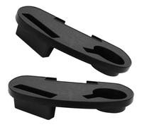 UTHCLO 2pcs Clip-on Plastic Lounge Chair Cup Holder Tray for Outdoor Activities and Camping, Sturdy Black Chair Beverage Tray Attachment for Sun Loungers and Recliners