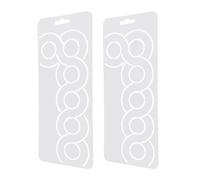 UTHCLO 2pcs Cross-Stitch Template Plastic Stencils for Borders and Patterns Fits Beginners Professionals Easy to Use for Hand and Machine Quilting