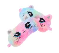 UTHCLO 2Pcs Cute Plush Cat Sleep Masks Soft Eye Covers for Women Light Shielding for Home Travel Naps Lightweight Comfortable Blindfolds