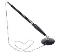 UTHCLO 2pcs Desk Fixed Pens with Chain Vertical Design Smooth Ballpoint Writing Pens for Office Bank Hotel Reception Wear-resistant Signature Counter Supplies