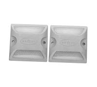 UTHCLO 2pcs Double-sided Reflective Road Markers for Driveway Safety High Visibility Raised Pavement Reflectors Suitable for Streets Parking Lots and Bike Lanes Easy Installation