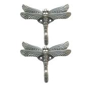 UTHCLO 2Pcs Dragonfly Wall Mount Hooks Vintage Metal Coat and Purse Hangers Decorative Dragonfly-Shaped Hooks for Bathroom Bedroom and Kitchen
