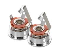 UTHCLO 2pcs Electric Guitar Jack Plate Round Cup Design Audio Input Output Socket for Stable Signal Transmission Compatible with Multiple Electric Guitar Models for Recording and Live