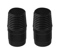 UTHCLO 2pcs European Threaded Tip Replacement Handle Adapter for Telescopic Pole Broom Mop Brushes Secure Metal Pole Connection Extendable Cleaning Tool Accessory Black